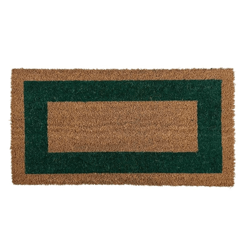 Arquiservi - Capacho de coco antiderrapante com borda Verde 33 x 60 cm