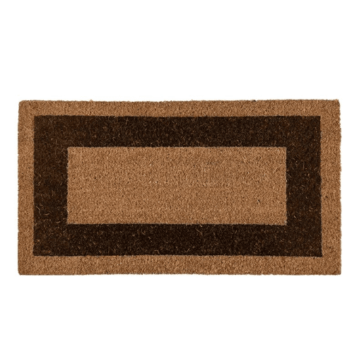 Arquiservi - Capacho de coco antiderrapante com borda Marrom 80 x 140 cm