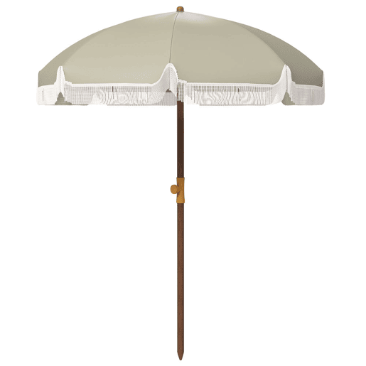 Outsunny Chapéu de Sol de Praia Ø190x210 cm Chapéu de Sol para Terraço com 8 Varas Abertura Manual Anti-UV Impermeável e Bolsa de Transporte para Jardim Piscina Verde