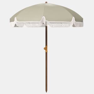 Outsunny Chapéu de Sol de Praia Ø190x210 cm Chapéu de Sol para Terraço com 8 Varas Abertura Manual Anti-UV Impermeável e Bolsa de Transporte para Jardim Piscina Verde