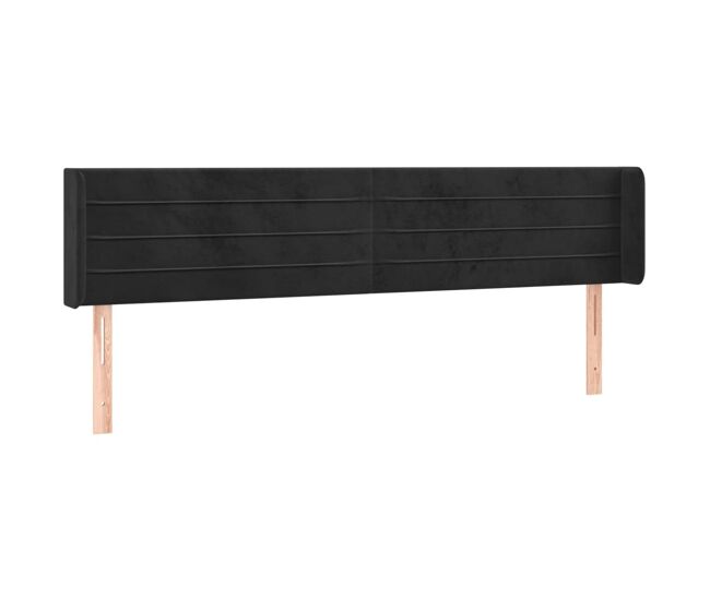 Vidaxl cabecero de terciopelo negro 183x16x78/88 cm