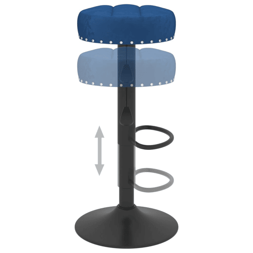 vidaXL Bancos de bar 2 pcs veludo azul