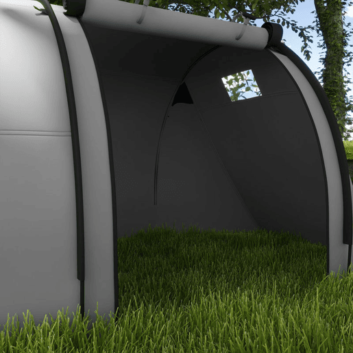 Outsunny Tenda de Campismo Familiar para 3 Pessoas Tenda Campismo Dobrável Leve com Portas Janelas Gancho e Bolsa de Transporte Impermeável 3000 mm para Praia Caminhadas 470x220x150 cm Cinzento