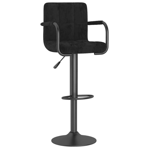 vidaXL Bancos de bar 2 pcs veludo preto