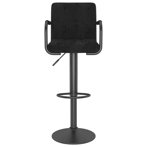 vidaXL Bancos de bar 2 pcs veludo preto