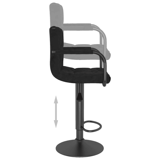 vidaXL Bancos de bar 2 pcs veludo preto