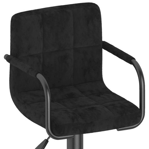 vidaXL Bancos de bar 2 pcs veludo preto