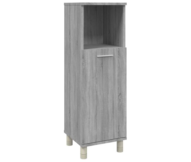 Vidaxl armario de baño madera contrachapada gris sonoma 30x30x95 cm