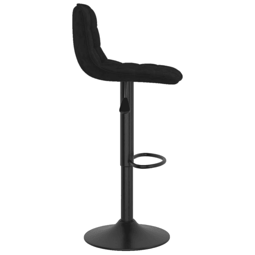 vidaXL Banco de bar veludo preto