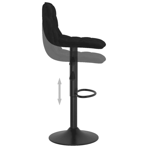 vidaXL Banco de bar veludo preto