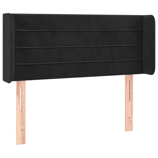 vidaXL Cabeceira de cama c abas veludo 103x16x7888 cm preto vidaXL Cabeceira de cama c abas veludo 103x16x7888 cm preto