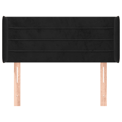 vidaXL Cabeceira de cama c abas veludo 103x16x7888 cm preto vidaXL Cabeceira de cama c abas veludo 103x16x7888 cm preto