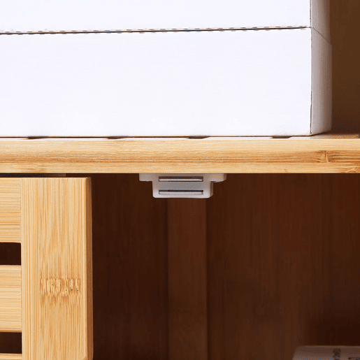 HOMCOM Aparador de 3 Portas Ranuradas Aparador para Sala de Estar em Bambu com Prateleiras para Sala de Jantar Cozinha Entrada 100x35x82 cm Madeira