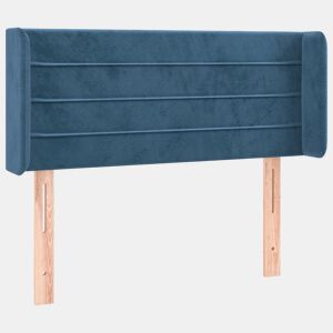 vidaXL Cabeceira de cama c abas veludo 103x16x7888cm azul-escuro