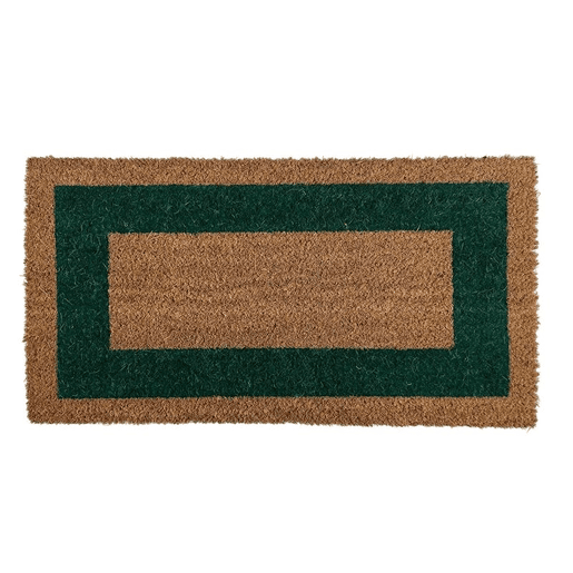 Arquiservi - Capacho de coco antiderrapante com borda Verde 70 x 120 cm