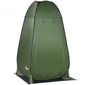 Outsunny Tenda de Duche Tenda de Privacidade Portátil com 1 Gancho Bolso Bolsa de Transporte e UV20+ para Duche Trocador Sanita 126x124x189 cm Verde