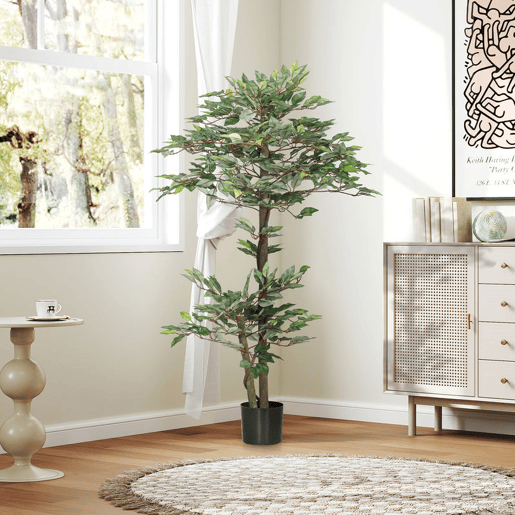 Outsunny Planta Artificial Ficus 150 cm Planta Artificial com 1008 Folhas Musgo e Vaso Planta Artificial Decorativa para Interior e Exterior Casa Sala de Estar Escritório Verde Outsunny Planta Artificial Ficus 150 cm Planta Artificial com 1008 Folhas Musgo e Vaso Planta Artificial Decorativa para Interior e Exterior Casa Sala de Estar Escritório Verde