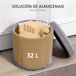 Puff de Almacenaje Pana, Acero HOMCOM Puff de Almacenaje Pana, Acero HOMCOM Azul