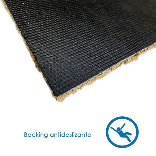 Arquiservi - Capacho de coco antiderrapante com borda Azul 40 x 70 cm