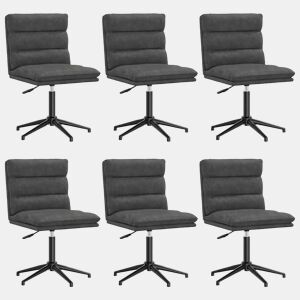 vidaXL Cadeiras de jantar 6 pcs couro artificial preto