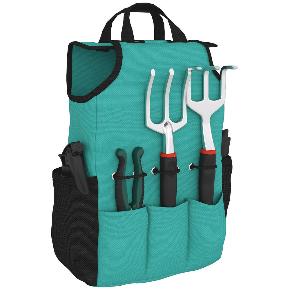 Set Herramientas Jardinería Aluminio, Plástico Outsunny