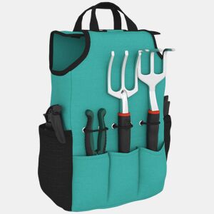 Outsunny Conjunto de Ferramentas para Jardim de 9 Peças Conjunto de Ferramentas de Jardinagem em Alumínio com Tesouras de Podar com Bloqueio Seguro e Bolsa de Jardim Verde e Preto