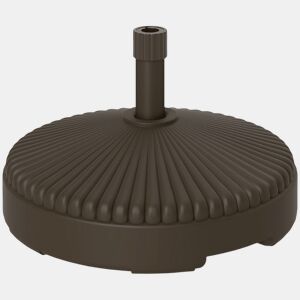 Outsunny Base para Chapéu de Sol Redonda Suporte para Chapéu de Sol Base para Chapéu de Sol Preenchível com Água 23L ou Areia 28kg para Jardim Varanda Ø55x30 cm Marrom