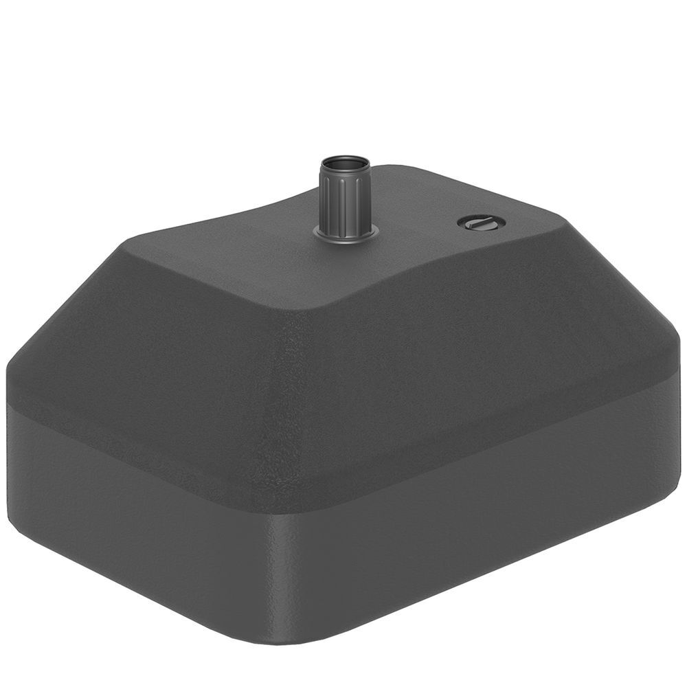 Outsunny base para sombrilla soporte para parasol pie para sombrilla de hdpe rellenable con agua 20l o arena 24kg para jardín terraza negro