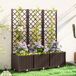 Jardinera con Enrejado PP Outsunny, terraza y jardín - jardinería Jardinera con Enrejado PP Outsunny, terraza y jardín - jardinería Marrón