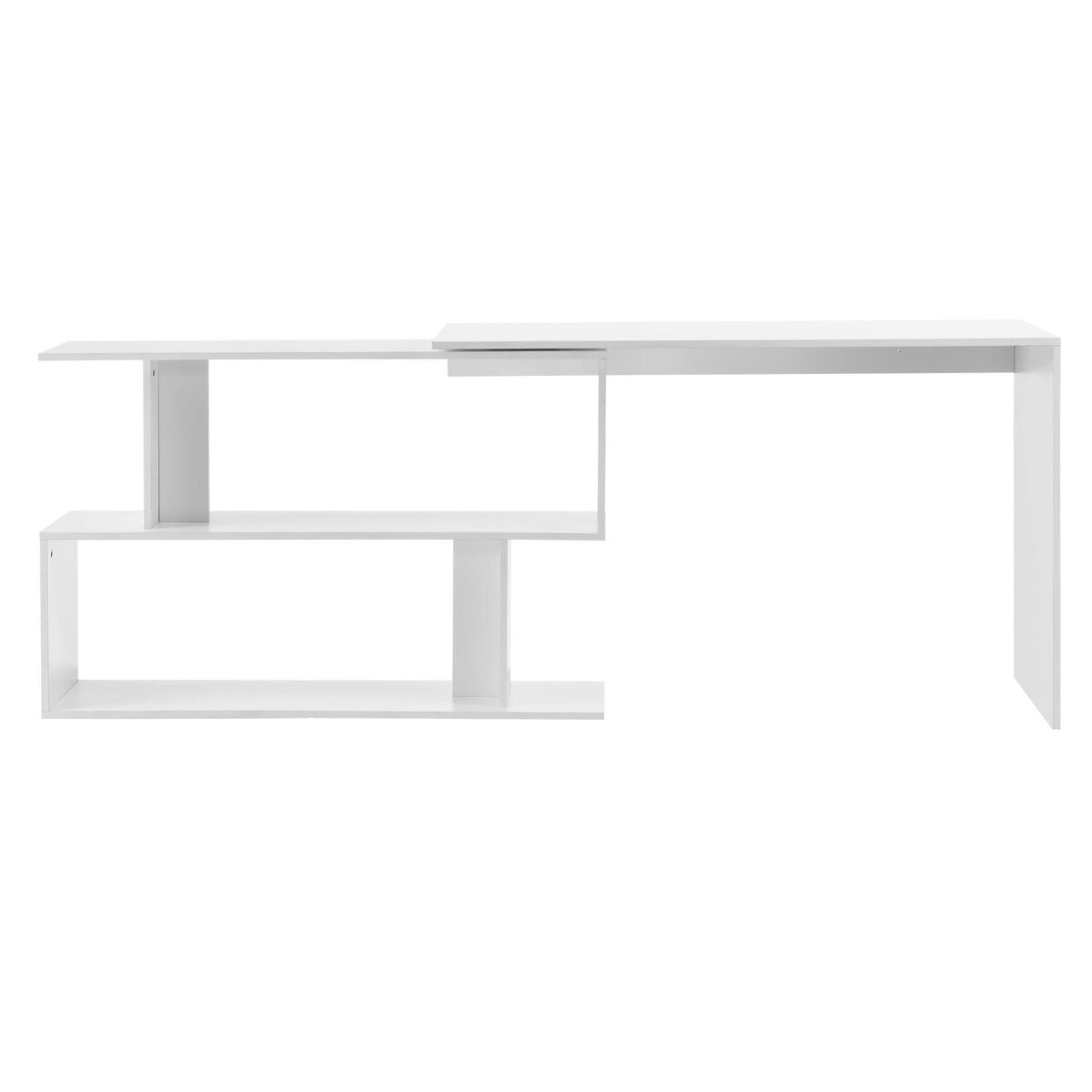 Escritorio con estantes, escritorio esquinero extensible