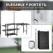 Armario de Camping Aluminio, Acero Outsunny Armario de Camping Aluminio, Acero Outsunny Negro
