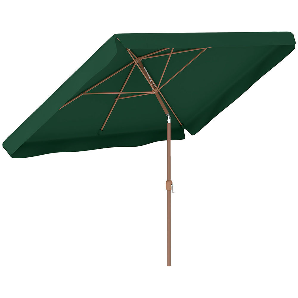 Sombrilla de Jardín Poliéster, Aluminio Outsunny