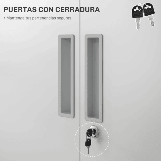 HOMCOM Armário para Arquivos de 5 Níveis com Chaves Prateleiras Ajustáveis Armário de Arquivos Metálico para Escritório Estudio Sala de Estar 80x40x180 cm Branco