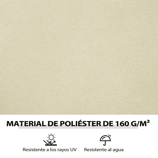 Outsunny 4 Paredes Laterais para Tenda 3x3 m Laterais de Tenda com Ganchos 8 Janelas Proteção UV Substituição Lateral para Tenda de Jardim Exterior Festa Creme