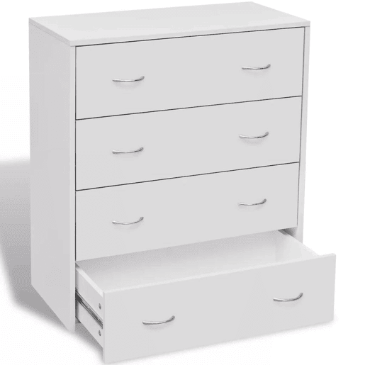 Aparador aparador armário console com 4 gavetas 71 cm branco 4402003