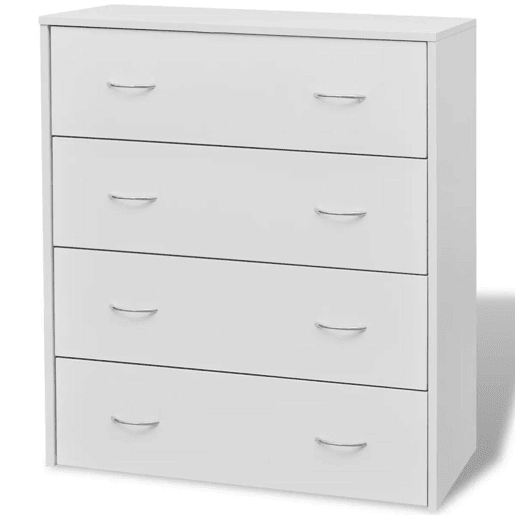 Aparador aparador armário console com 4 gavetas 71 cm branco 4402003