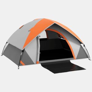 Outsunny Tenda de Campismo para 1-2 Pessoas Tenda de Campismo Dobrável com Janela e Bolsa de Transporte Impermeável 3000 mm 210x150x110 cm Laranja