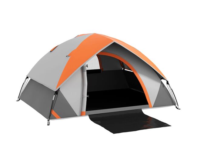Outsunny tienda de campaña para 2 personas tienda de camping plegable ligera impermeable 3000 mm con puerta ventana gancho y bolsa de transporte