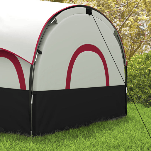 Outsunny Tenda de Campismo Familiar Tipo Túnel Tenda para 4-6 Pessoas Impermeável 3.000 mm Tenda de Campismo Dobrável com 2 Quartos e Saco de Transporte 435x251x195 cm Cinzento Escuro