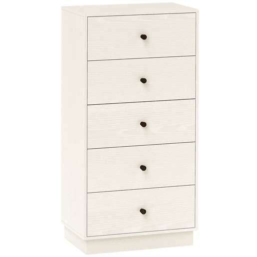 HOMCOM Cómoda com 5 Gavetas Cómoda de Quarto Estreita com Anti-Tombo Gaveteiro Alto para Sala de Estar Corredor 47x29x95 cm Branco HOMCOM Cómoda com 5 Gavetas Cómoda de Quarto Estreita com Anti-Tombo Gaveteiro Alto para Sala de Estar Corredor 47x29x95 cm Branco