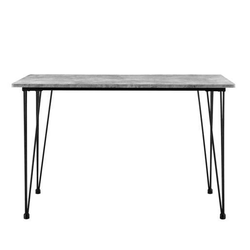 Cozinha sala de estar mesa de jantar para 4 pessoas Tampo em MDF 120 cm concreto e efeito preto 03_0004272