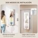 Espejo Joyero MDF, Vidrio HOMCOM Espejo Joyero MDF, Vidrio HOMCOM Blanco