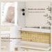 Espejo Joyero MDF, Vidrio HOMCOM Espejo Joyero MDF, Vidrio HOMCOM Blanco