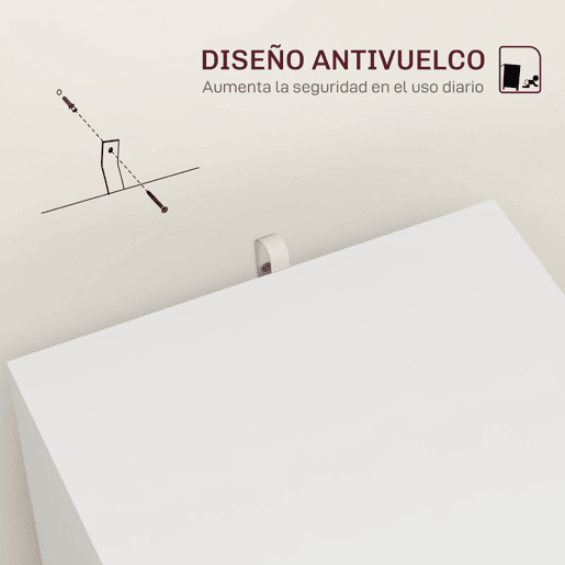 HOMCOM Arquivador para Escritório Móvel Arquivador com 2 Gavetas para Escritório com Fechadura e Barras para Documentos A4 e Carta 40x41,5x67,5 cm Branco