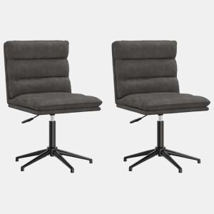 vidaXL Cadeiras de jantar 2 pcs couro artificial preto
