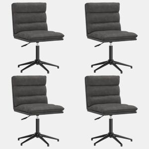 vidaXL Cadeiras de jantar 4 pcs couro artificial preto