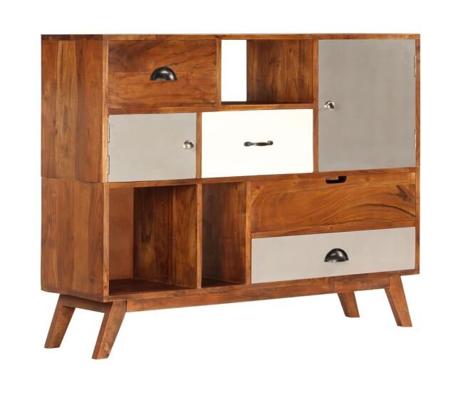 Aparador aparador consola mueble unidad de almacenamiento 115 cm madera maciza de acacia 4402175