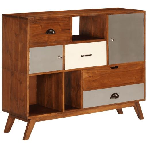 Aparador aparador console armário unidade de armazenamento 115 cm madeira de acácia maciça 4402175