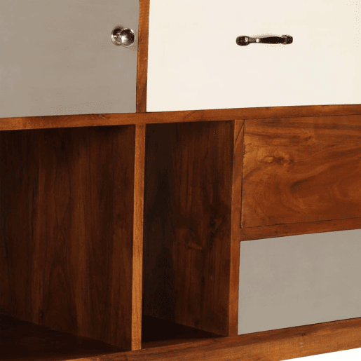 Aparador aparador console armário unidade de armazenamento 115 cm madeira de acácia maciça 4402175