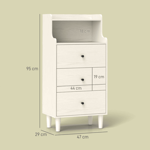 HOMCOM Cómoda com 3 Gavetas Cómoda de Quarto Estreita com Prateleiras Abertas Anti-Tombo Gaveteiro Alto para Sala de Estar Corredor 47x29x95 cm Branco Acinzentado HOMCOM Cómoda com 3 Gavetas Cómoda de Quarto Estreita com Prateleiras Abertas Anti-Tombo Gaveteiro Alto para Sala de Estar Corredor 47x29x95 cm Branco Acinzentado